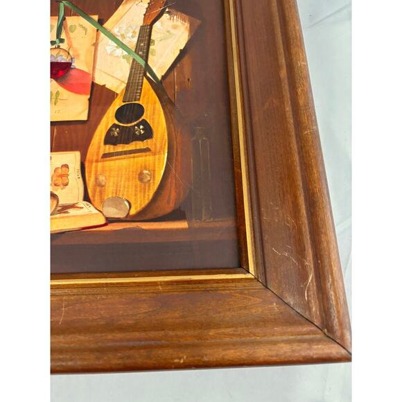 Musical Instrument F.H. Redelius Mid Century Framed Print 15.5"x18.5" - Picture 9 of 12